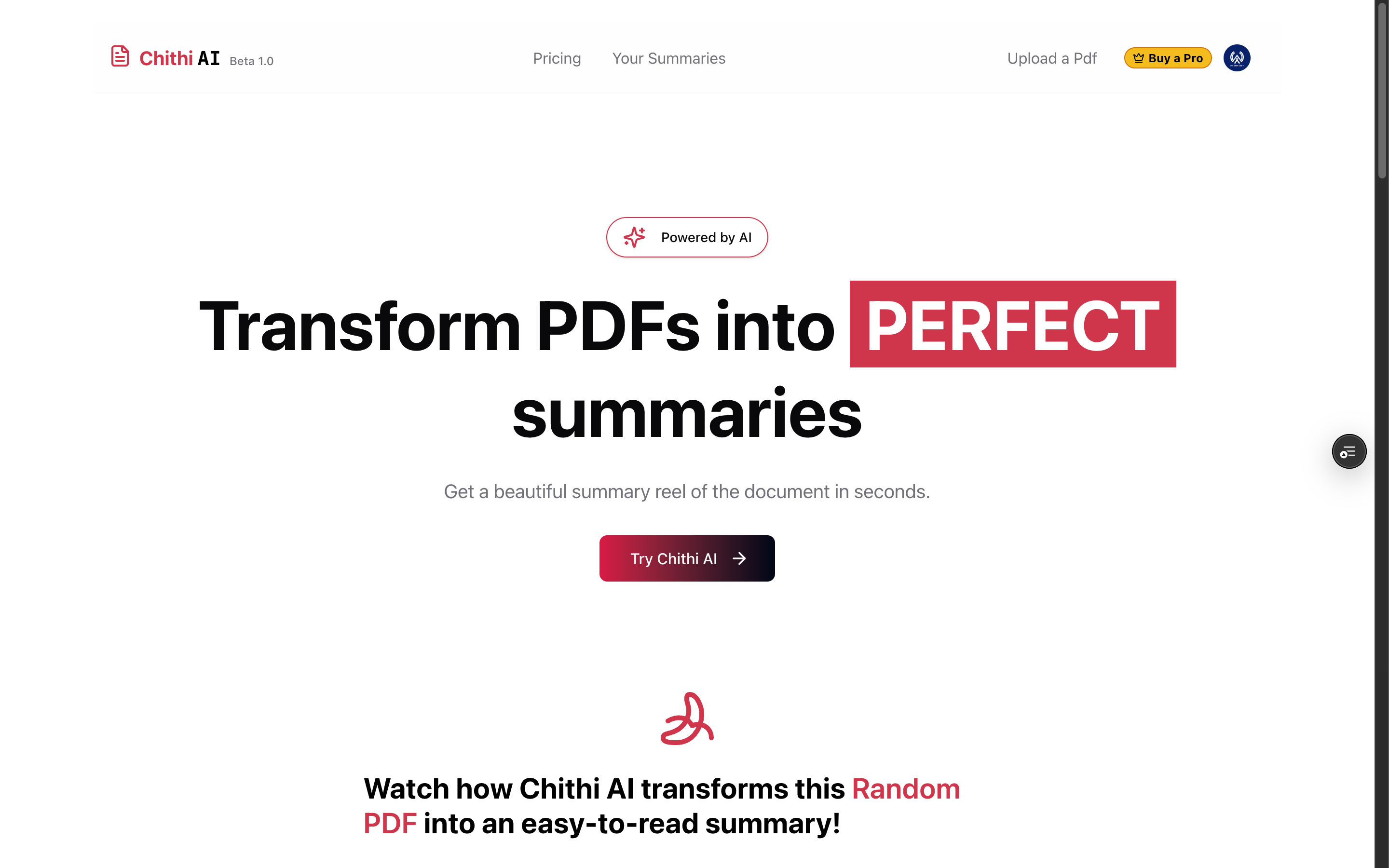 Chithiai | AI PDF Summarizer